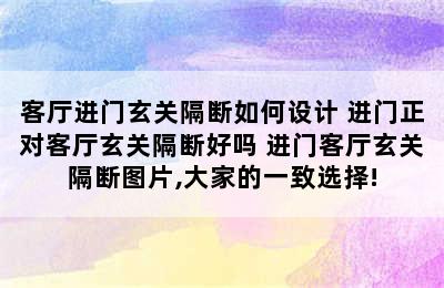 客厅进门玄关隔断如何设计 进门正对客厅玄关隔断好吗 进门客厅玄关隔断图片,大家的一致选择!